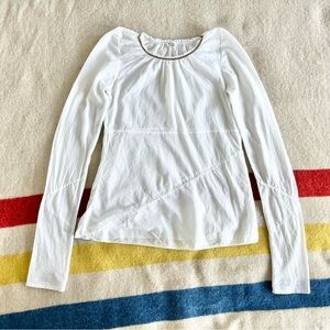 Hazel brown collection handmade top (white)
